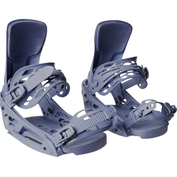 NEW $280 Burton Cartel EST Snowboard Bindings! Large Purple Blue Fit Sizes 10 up - Picture 2 of 6
